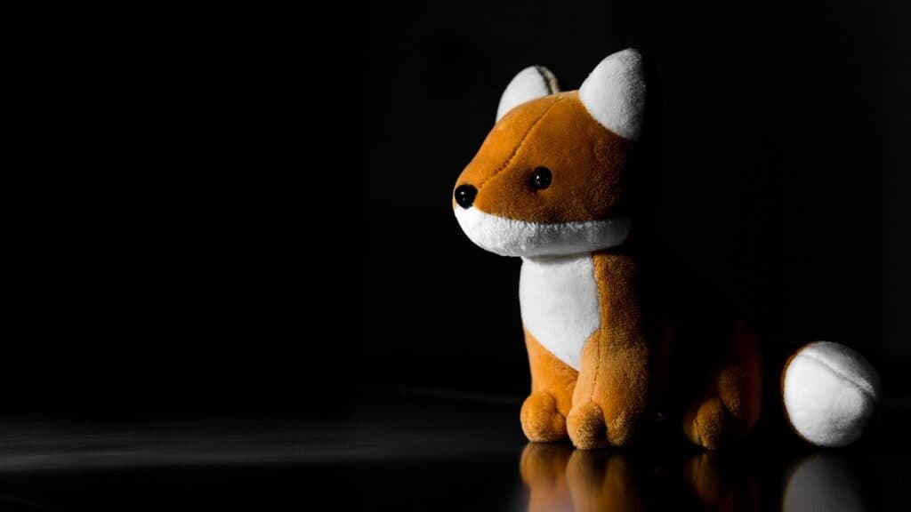 fox, fox plush toy, packshot, plush, plush toy, staging
