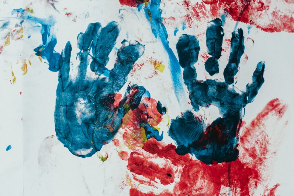 painting of handprints