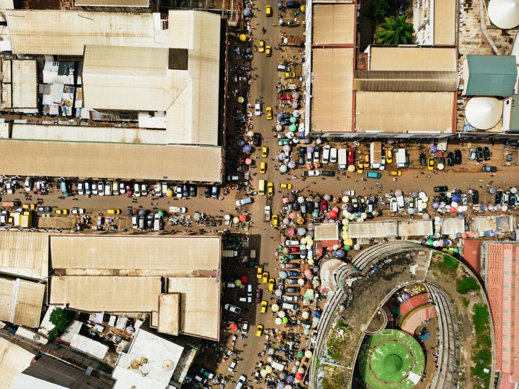 Crowded Street in Nigeria