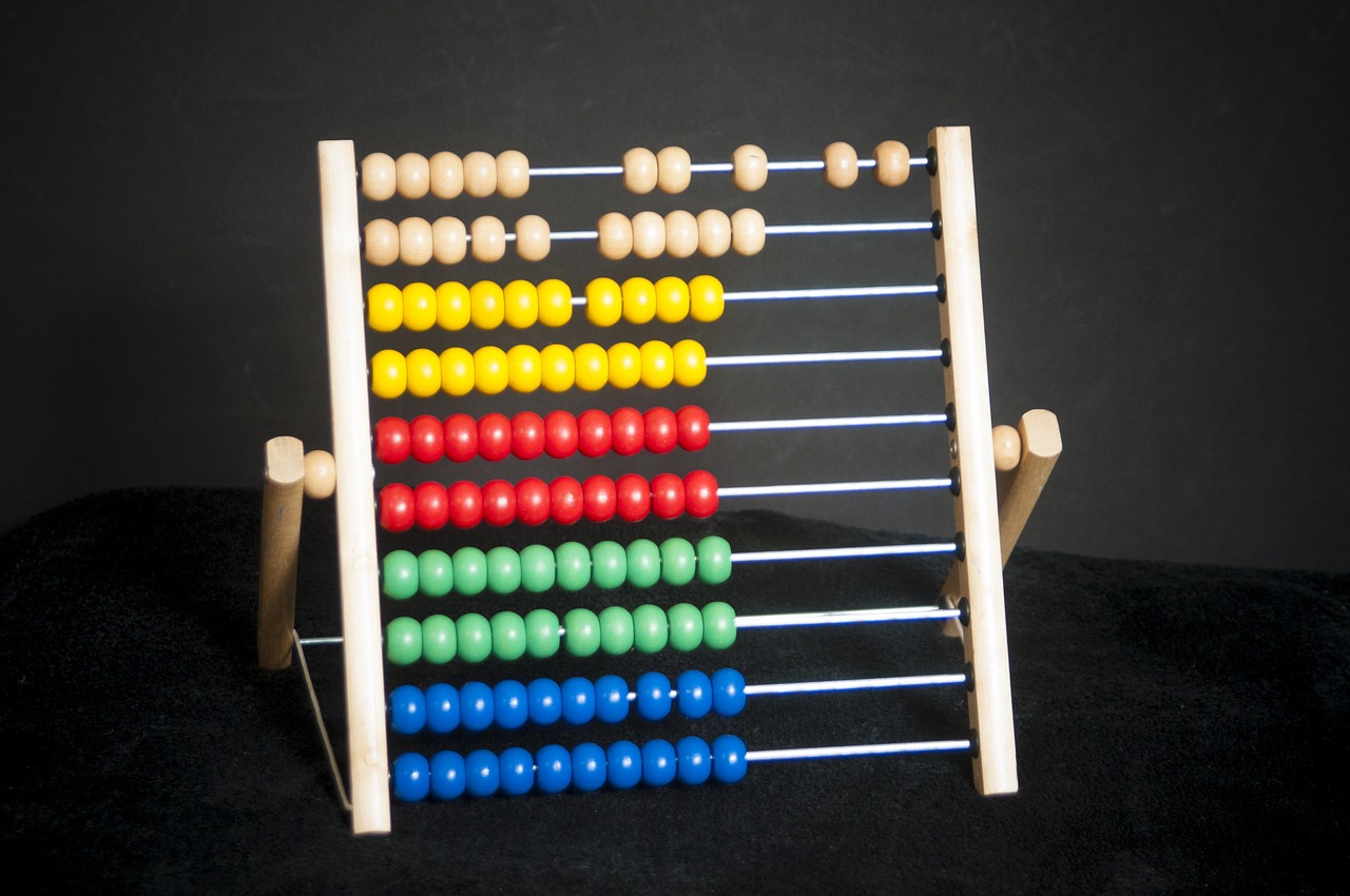 abacus, counting, beads