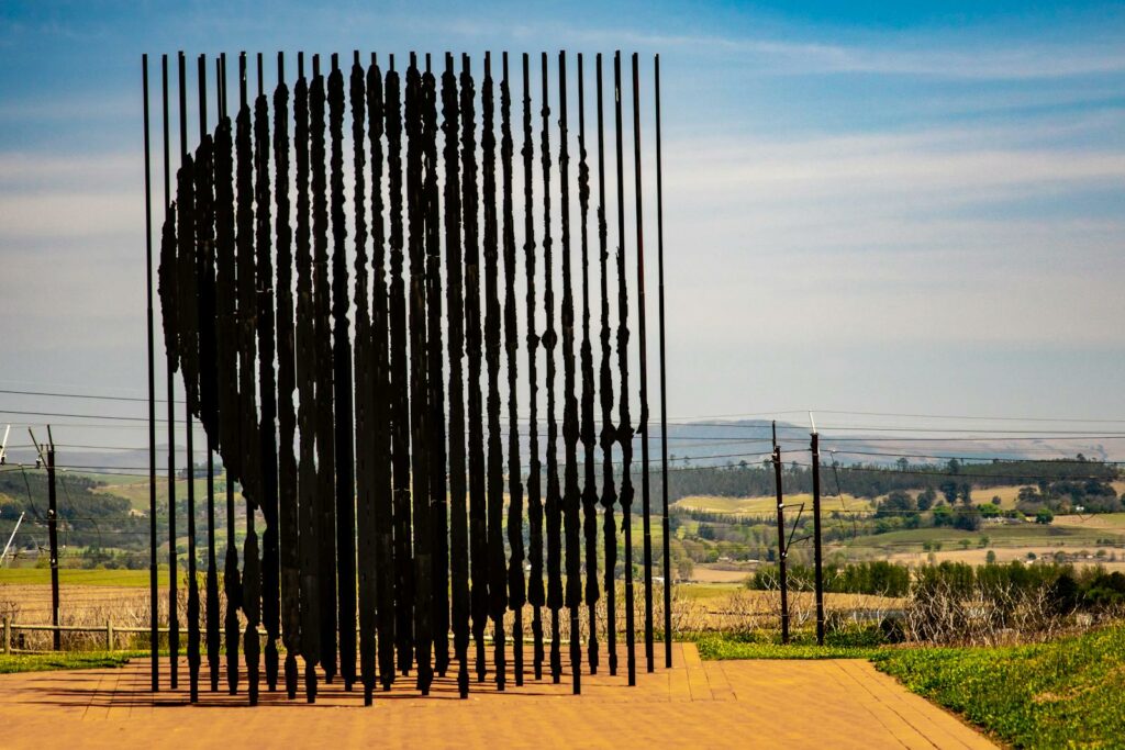 Metal Sculpture at the Nelson Mandela Capture Site in Howick, Kwazulu Natal, South Africa