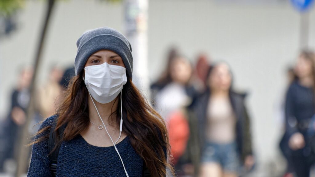 woman, face mask, covid-19